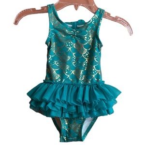 Cat & Jack Mermaid Scale Tutu Swimsuit 2T NWOT